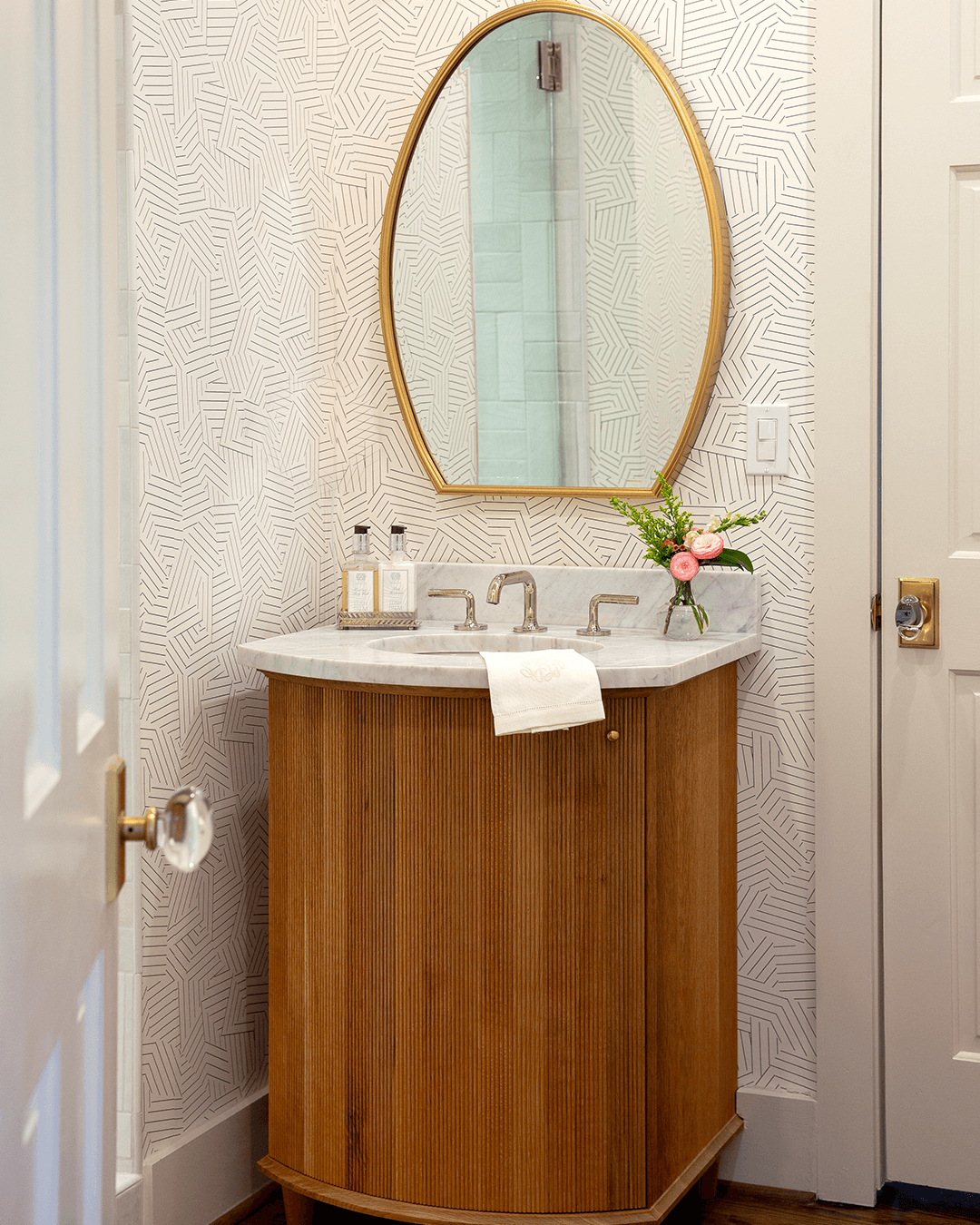 bathroom vanity and mirror